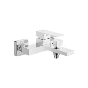 Bateria wannowa natryskowa ścienna kwadratowa 2-funkcyjna chrom LAVEO