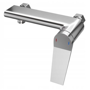 Bateria natryskowa srebrna kran prysznicowy łazienkowy mosiężny SALO chrom