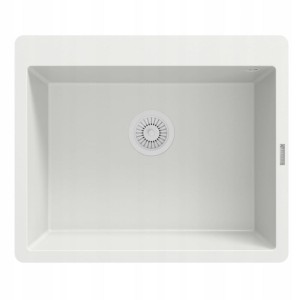 Zlewozmywak granitowy biały pyragranit Istros 61x50 1B FM Snow