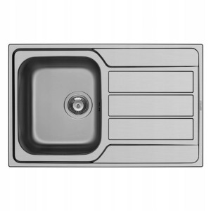 Zlewozmywak jednokomorowy Pyramis Athena (79×50) stal Inox