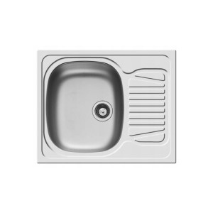 Zlewozmywak jednokomorowy stalowy Sparta (62X50) Gładki