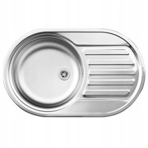 Zlewozmywak stalowy jednokomorowy Pyramis SR Mini Flat gładki 60 mm