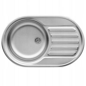 Zlewozmywak stalowy jednokomorowy Pyramis SR Mini Flat Len 60 mm