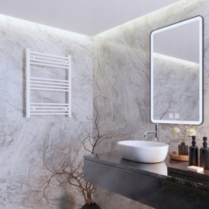 Grzejnik łazienkowy biały drabinkowy 60 x 80 cm montaż 180 Breno