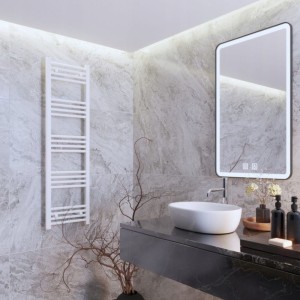 Grzejnik łazienkowy biały drabinkowy 40 x 140 cm montaż 180 Breno